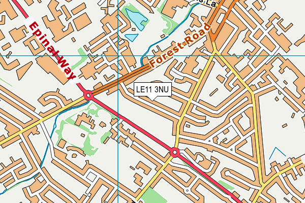 LE11 3NU map - OS VectorMap District (Ordnance Survey)