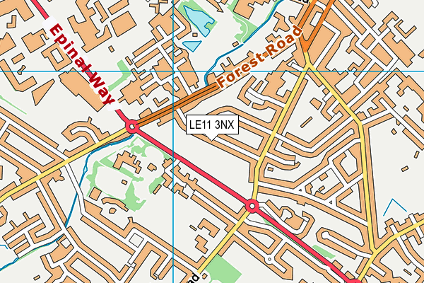 LE11 3NX map - OS VectorMap District (Ordnance Survey)