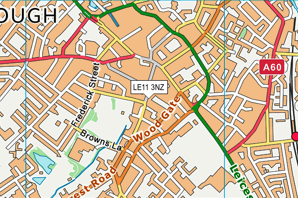 LE11 3NZ map - OS VectorMap District (Ordnance Survey)