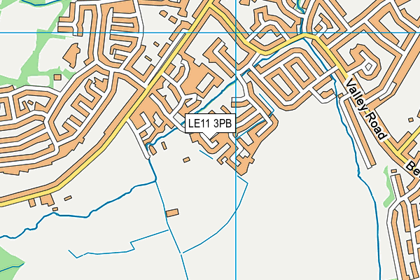 LE11 3PB map - OS VectorMap District (Ordnance Survey)