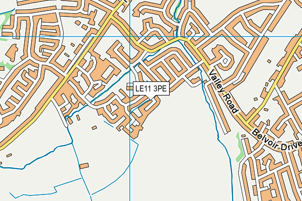 LE11 3PE map - OS VectorMap District (Ordnance Survey)