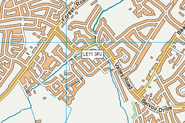 LE11 3PJ map - OS VectorMap District (Ordnance Survey)