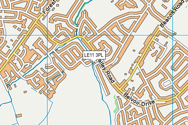 LE11 3PL map - OS VectorMap District (Ordnance Survey)