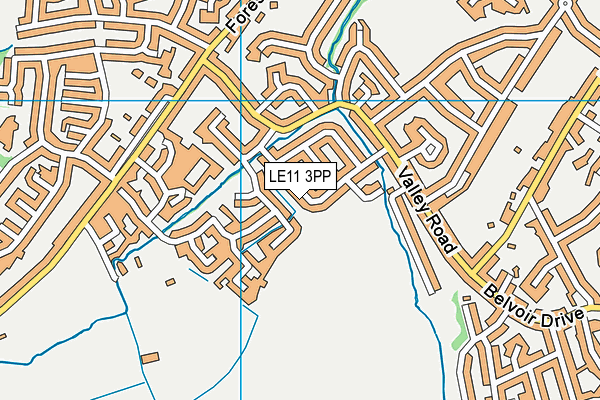LE11 3PP map - OS VectorMap District (Ordnance Survey)