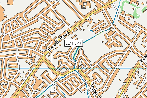 LE11 3PR map - OS VectorMap District (Ordnance Survey)