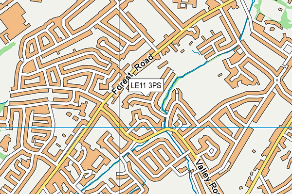 LE11 3PS map - OS VectorMap District (Ordnance Survey)