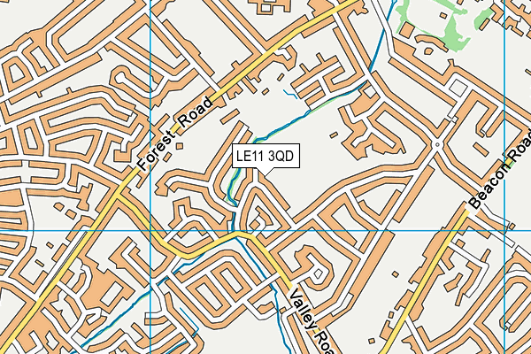 LE11 3QD map - OS VectorMap District (Ordnance Survey)