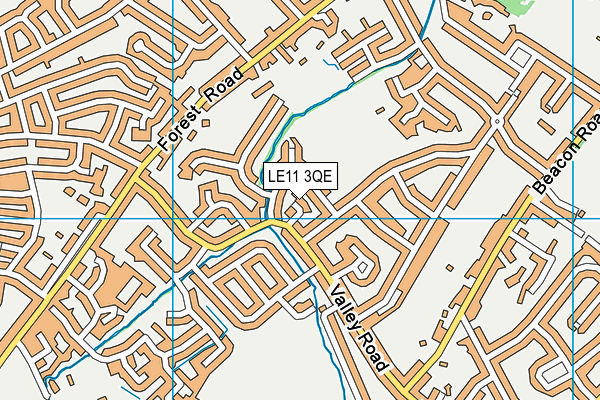 LE11 3QE map - OS VectorMap District (Ordnance Survey)