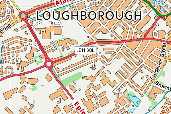 LE11 3QL map - OS VectorMap District (Ordnance Survey)