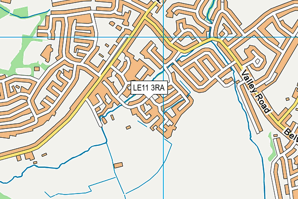 LE11 3RA map - OS VectorMap District (Ordnance Survey)