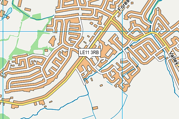 LE11 3RB map - OS VectorMap District (Ordnance Survey)