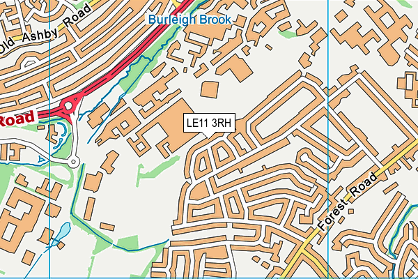 LE11 3RH map - OS VectorMap District (Ordnance Survey)