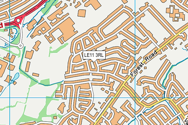 LE11 3RL map - OS VectorMap District (Ordnance Survey)