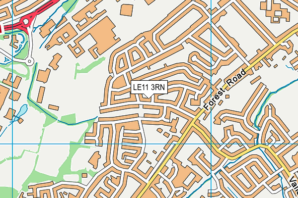 LE11 3RN map - OS VectorMap District (Ordnance Survey)