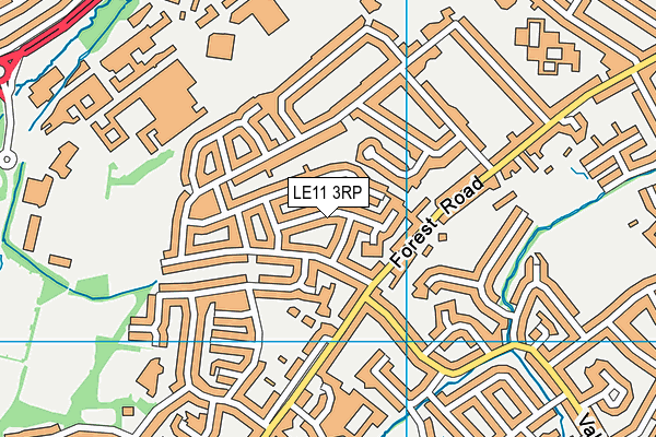 LE11 3RP map - OS VectorMap District (Ordnance Survey)