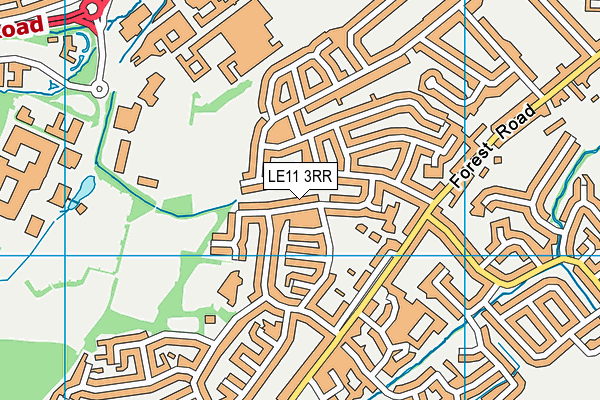 LE11 3RR map - OS VectorMap District (Ordnance Survey)