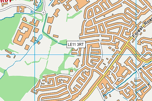 LE11 3RT map - OS VectorMap District (Ordnance Survey)