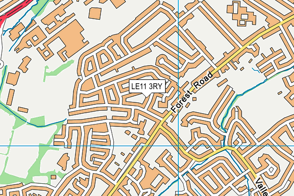 LE11 3RY map - OS VectorMap District (Ordnance Survey)
