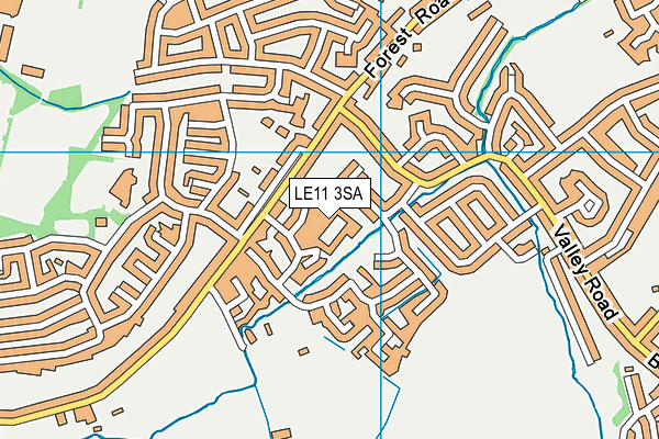LE11 3SA map - OS VectorMap District (Ordnance Survey)