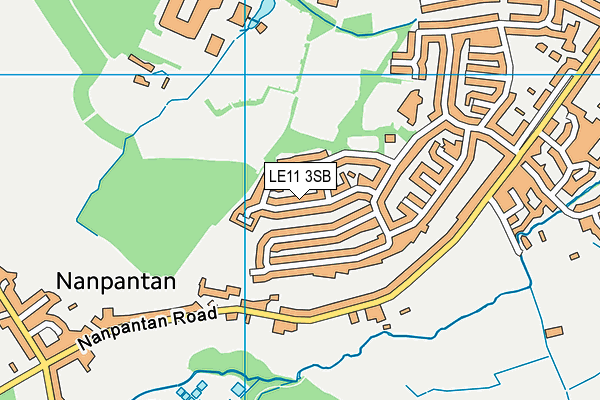 LE11 3SB map - OS VectorMap District (Ordnance Survey)