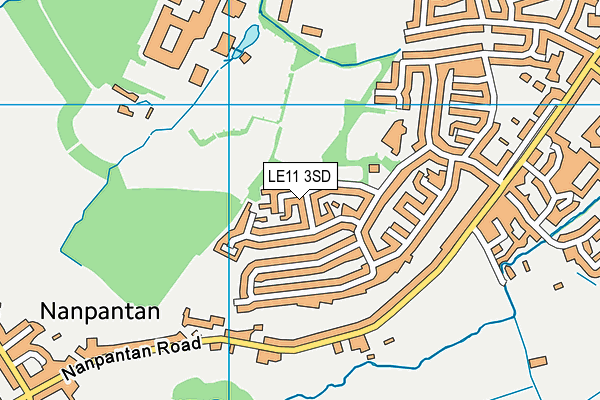 LE11 3SD map - OS VectorMap District (Ordnance Survey)