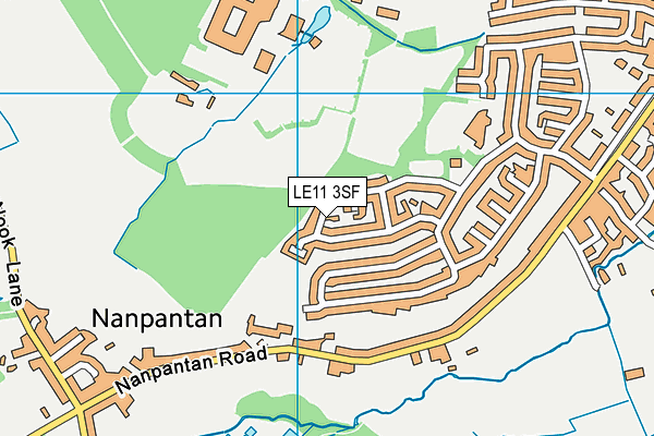 LE11 3SF map - OS VectorMap District (Ordnance Survey)