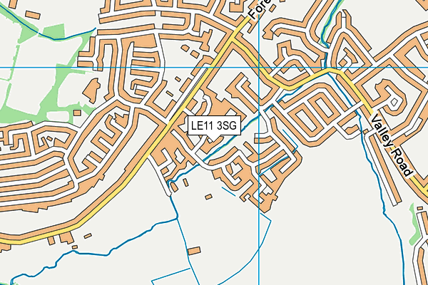 LE11 3SG map - OS VectorMap District (Ordnance Survey)