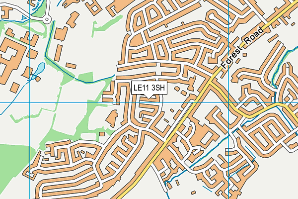 LE11 3SH map - OS VectorMap District (Ordnance Survey)