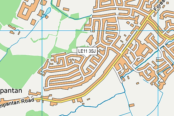 LE11 3SJ map - OS VectorMap District (Ordnance Survey)