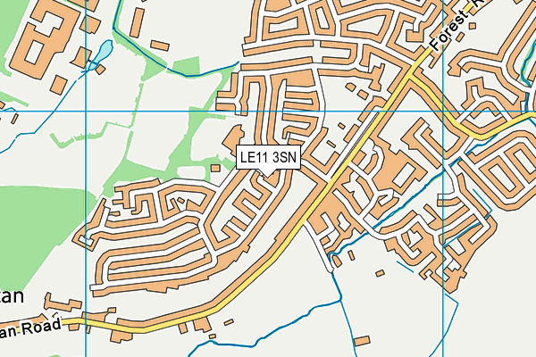 LE11 3SN map - OS VectorMap District (Ordnance Survey)