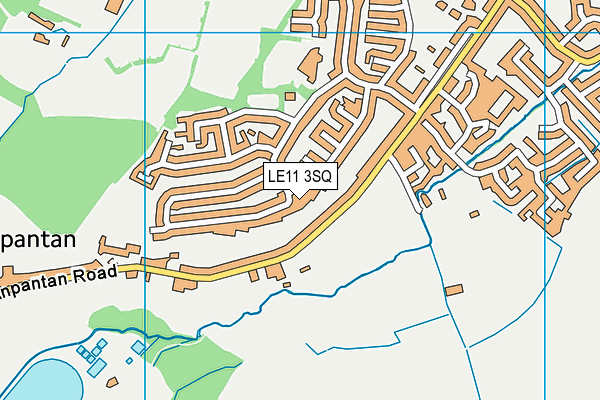LE11 3SQ map - OS VectorMap District (Ordnance Survey)