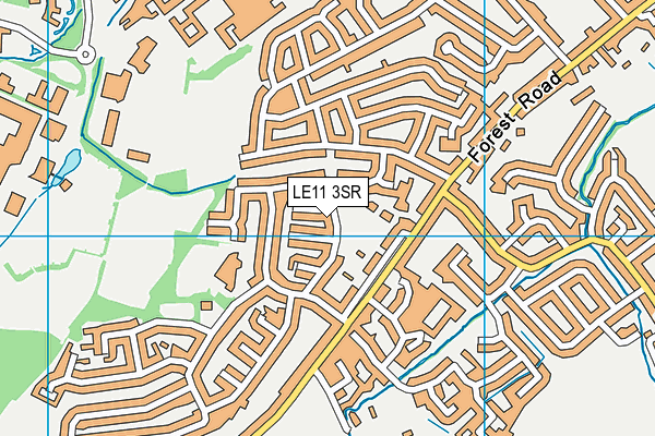 LE11 3SR map - OS VectorMap District (Ordnance Survey)