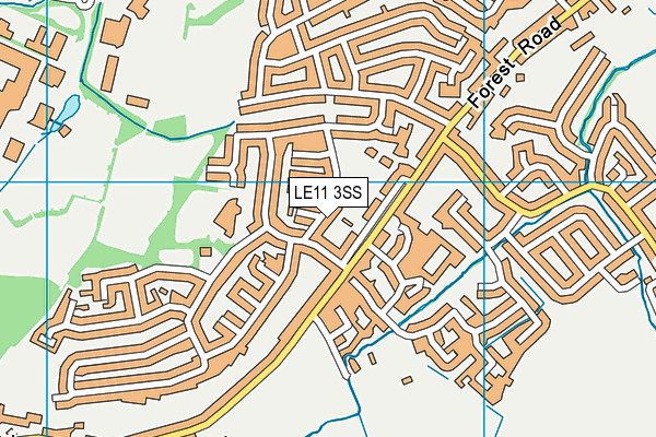 LE11 3SS map - OS VectorMap District (Ordnance Survey)