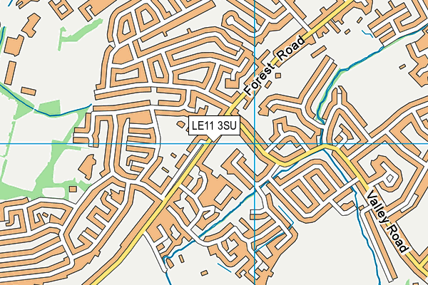 LE11 3SU map - OS VectorMap District (Ordnance Survey)