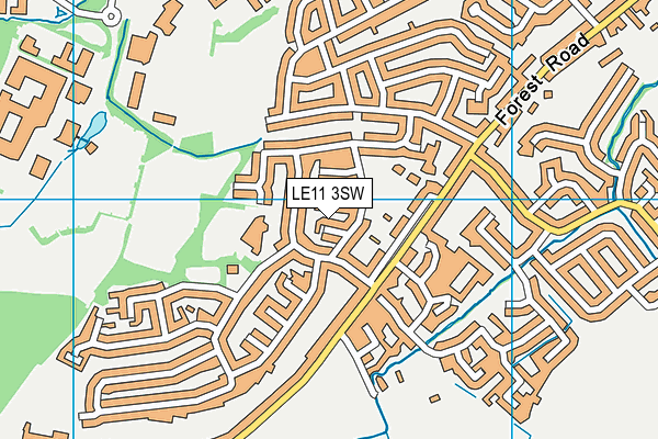 LE11 3SW map - OS VectorMap District (Ordnance Survey)