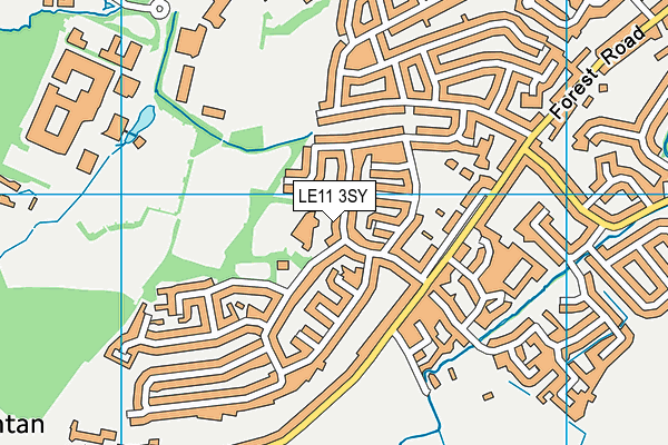 LE11 3SY map - OS VectorMap District (Ordnance Survey)