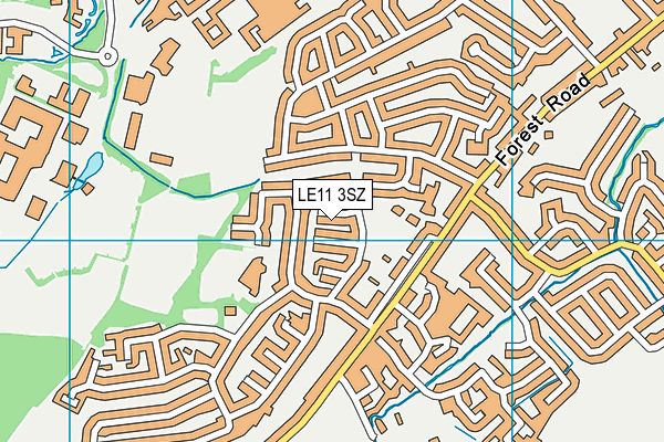 LE11 3SZ map - OS VectorMap District (Ordnance Survey)
