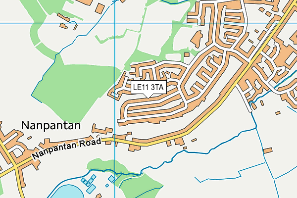 LE11 3TA map - OS VectorMap District (Ordnance Survey)