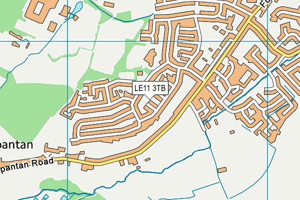 LE11 3TB map - OS VectorMap District (Ordnance Survey)