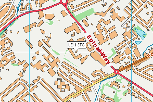 LE11 3TG map - OS VectorMap District (Ordnance Survey)