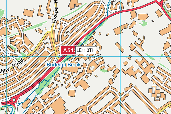 LE11 3TH map - OS VectorMap District (Ordnance Survey)
