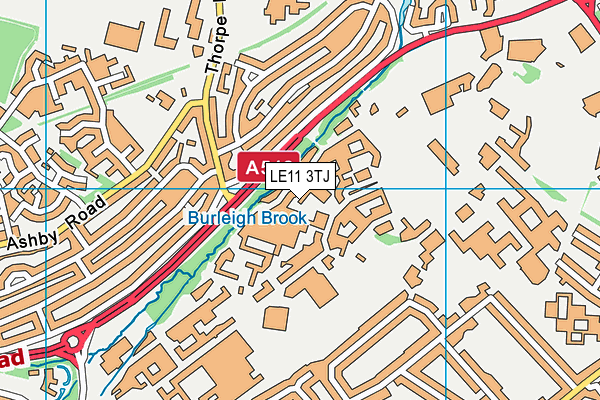 LE11 3TJ map - OS VectorMap District (Ordnance Survey)