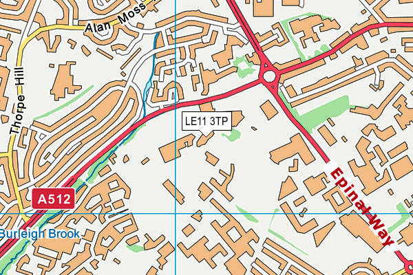 LE11 3TP map - OS VectorMap District (Ordnance Survey)