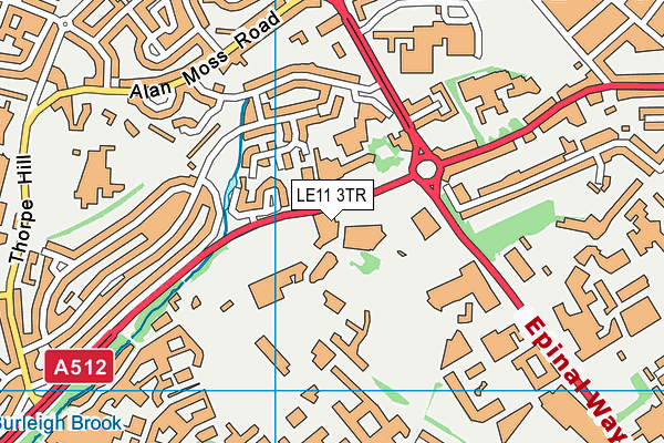 LE11 3TR map - OS VectorMap District (Ordnance Survey)