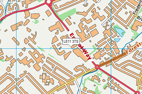 LE11 3TS map - OS VectorMap District (Ordnance Survey)