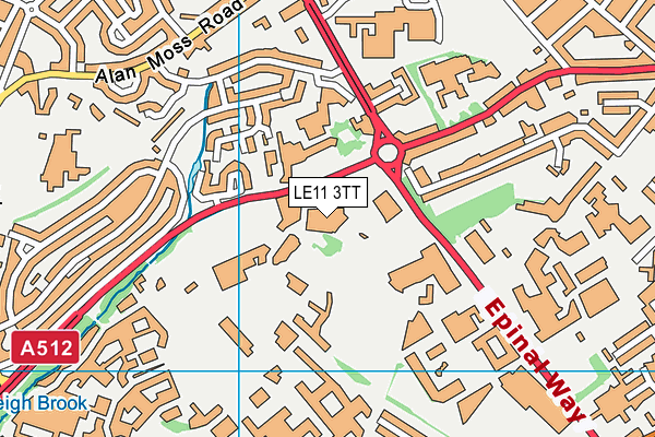 Loughborough University (Holywell Fitness Centre) map (LE11 3TT) - OS VectorMap District (Ordnance Survey)