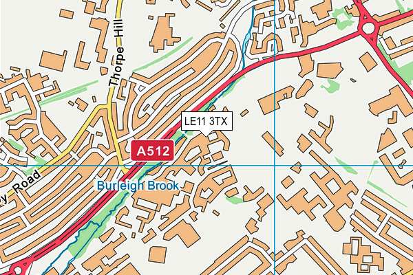 LE11 3TX map - OS VectorMap District (Ordnance Survey)