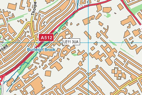 LE11 3UA map - OS VectorMap District (Ordnance Survey)