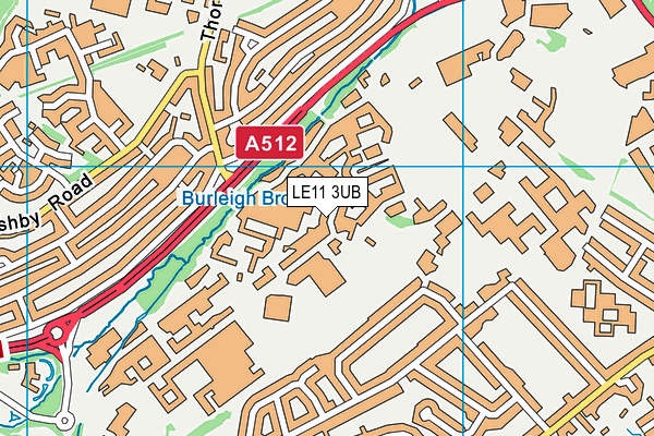 LE11 3UB map - OS VectorMap District (Ordnance Survey)
