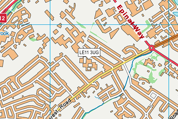 LE11 3UG map - OS VectorMap District (Ordnance Survey)